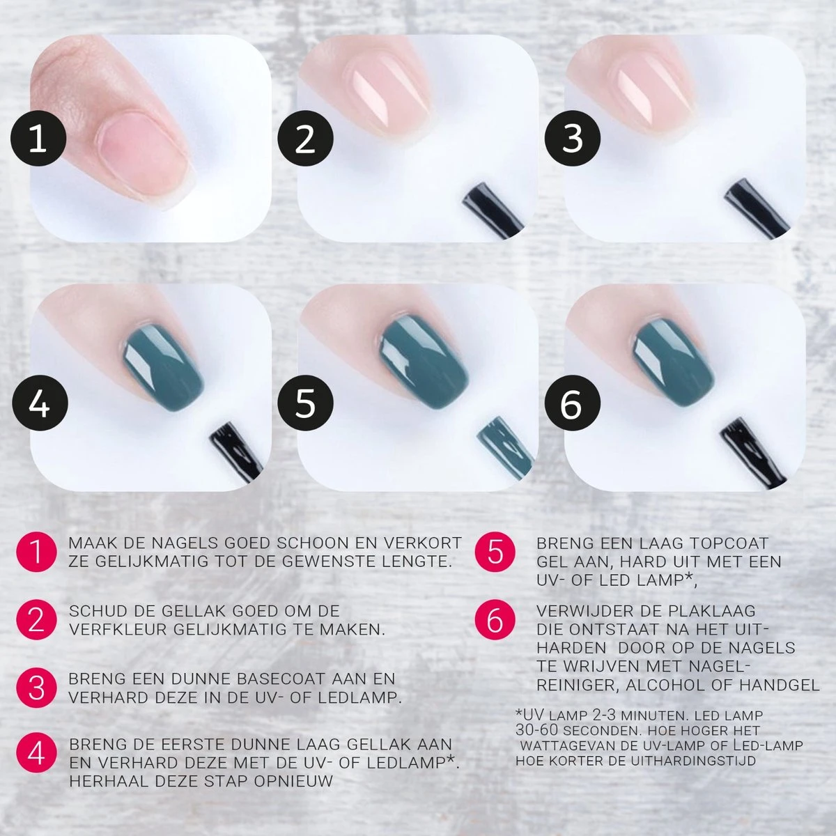 Miss Jules - 6-Delige Gellak Starterspakket - Nagellak - Kleur Rood, Wit, Creme & Glitter - Glanzend & Dekkend Resultaat 10 Miss Jules - 6-Delige Gellak Starterspakket - Nagellak - Kleur Rood, Wit, Creme & Glitter - Glanzend & Dekkend Resultaat - Afbeelding 8