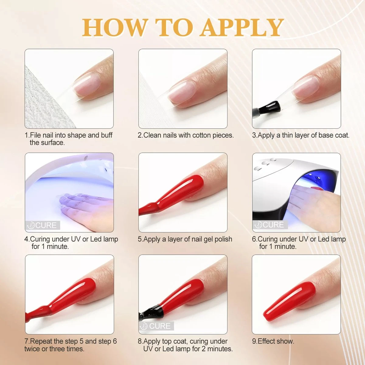 Royala D6 Gellak - Gellak Starterspakket 10 Kleuren - Gellak - Gellak Set - UV LED Lamp 36W - Manicure - Nagellak - Nail Art - 10 Kleuren Gel Polish - Nagellakset - Gellakset 22 Royala D6 Gellak - Gellak Starterspakket 10 Kleuren - Gellak - Gellak Set - UV LED Lamp 36W - Manicure - Nagellak - Nail Art - 10 Kleuren Gel Polish - Nagellakset - Gellakset - Afbeelding 20