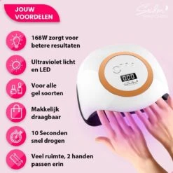 Seidon© Nageldroger 168W - LED Lamp Nagels - Gellak Lamp - UV Lamp Gelnagels 12 Seidon© Nageldroger 168W - LED Lamp Nagels - Gellak Lamp - UV Lamp Gelnagels -Cosmetica Promotiewinkel 1200x1200 1093