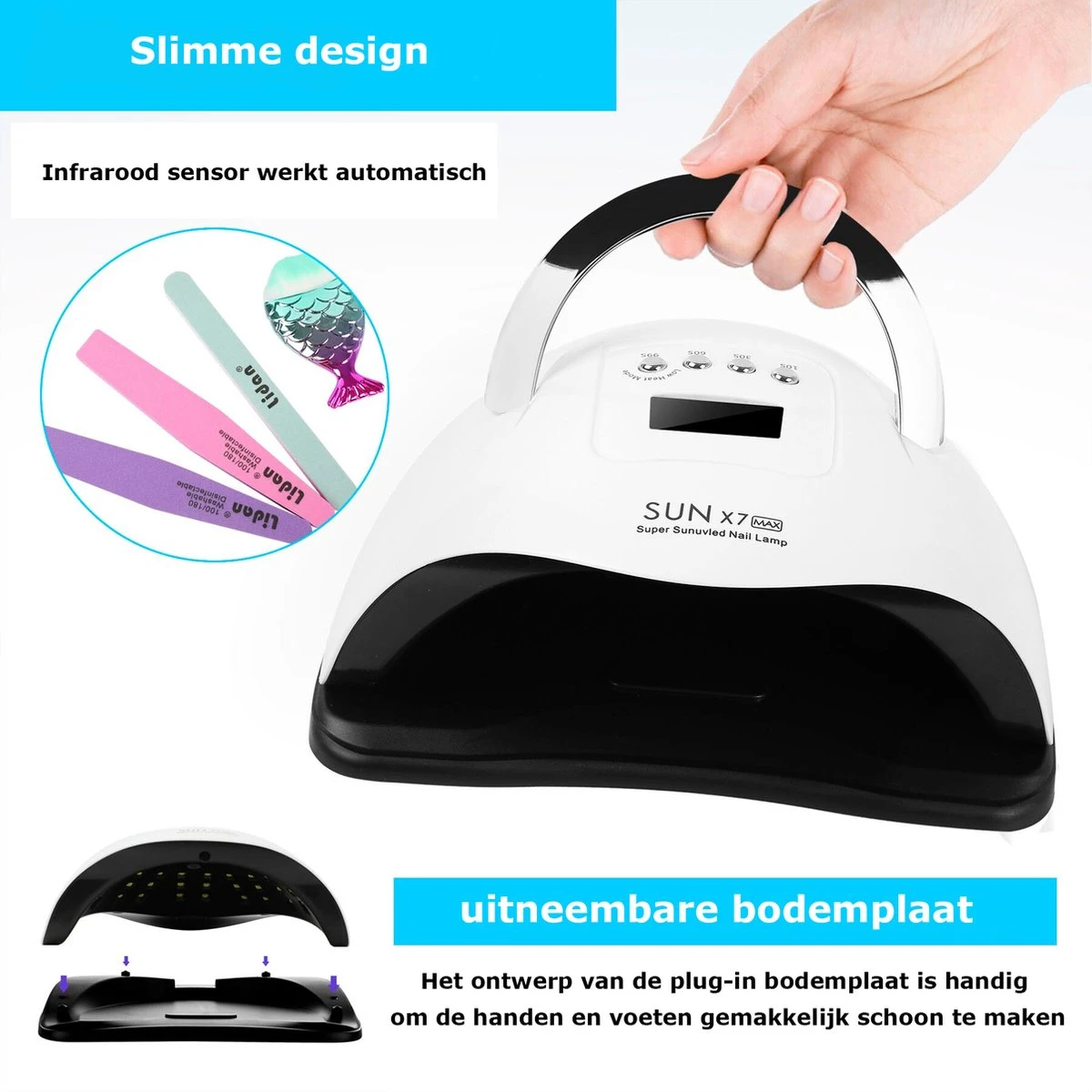 Nageldroger - Nageldrogers - 80 Watt UV LED Lamp Nagels - 45 Leds - Nagellak Droger - UV LED Lamp - Nagellamp - Nail Dryer - Nageldroger Voor Gel Nagellak - Gewone Nagellak - Wit 11 Nageldroger - Nageldrogers - 80 Watt UV LED Lamp Nagels - 45 Leds - Nagellak Droger - UV LED Lamp - Nagellamp - Nail Dryer - Nageldroger Voor Gel Nagellak - Gewone Nagellak - Wit - Afbeelding 9