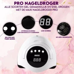 Maxi Nageldroger Pro - 168W - Uv Lamp - Nageldroger Lamp - Nageldroger Voor Gelnagels - Geschikt Voor Elke Nagel Gellak 12 Maxi Nageldroger Pro - 168W - Uv Lamp - Nageldroger Lamp - Nageldroger Voor Gelnagels - Geschikt Voor Elke Nagel Gellak -Cosmetica Promotiewinkel 1200x1200 1148