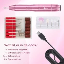 Simver Elektrische Nagelfrees - 11 Nagelvijl Bitjes En 56 Schuurrolletjes - Manicure / Pedicure - Roze - Cadeautip - Kerstcadeau 19 Simver Elektrische Nagelfrees - 11 Nagelvijl Bitjes En 56 Schuurrolletjes - Manicure / Pedicure - Roze - Cadeautip - Kerstcadeau -Cosmetica Promotiewinkel 1200x1200 1186