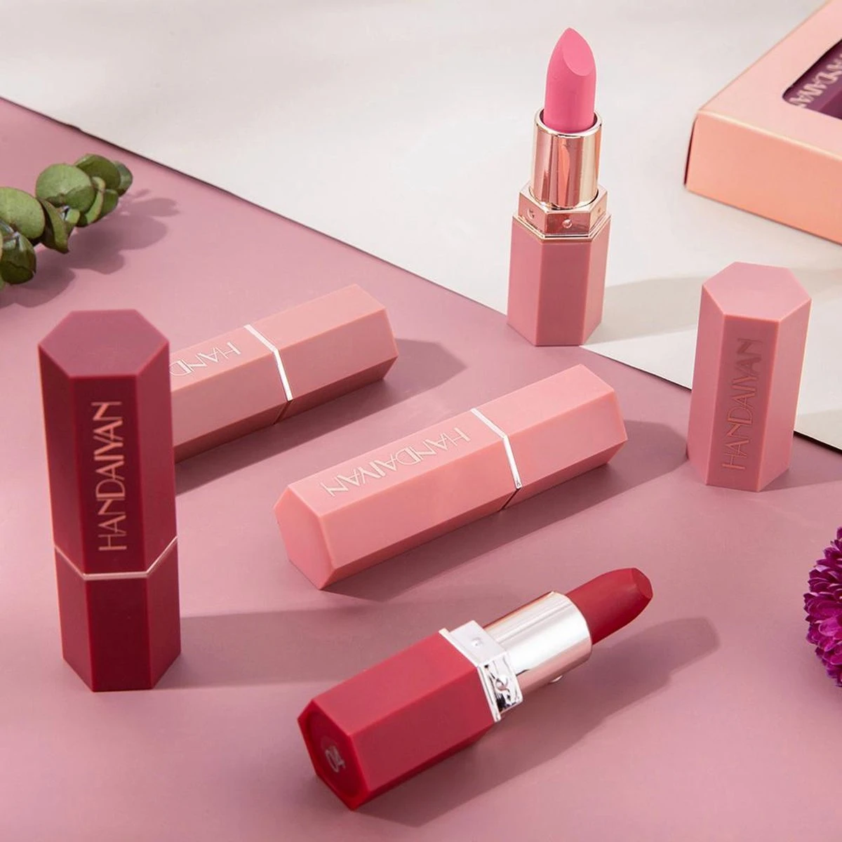 Handaiyan Lipstick Matte - Set Van 6 Kleuren - Lippenstift - Langhoudend - Make Up 6 Handaiyan Lipstick Matte - Set Van 6 Kleuren - Lippenstift - Langhoudend - Make Up - Afbeelding 4