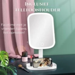 HighHome - Make Up Spiegel Met Led Verlichting - Inclusief 10x Spiegel - 3 Warmtes - 360 °C Draaibaar -Cosmetica Promotiewinkel 1200x1200 506