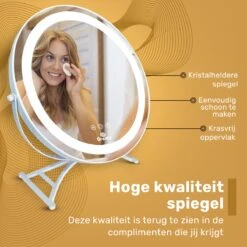 Great's® Make Up Spiegel Met LED Verlichting- ⌀ 40cm - Visagie Spiegel Rond - Extra Close Up Spiegeltje 10x - Wit 12 Great's® Make Up Spiegel Met LED Verlichting- ⌀ 40cm - Visagie Spiegel Rond - Extra Close Up Spiegeltje 10x - Wit -Cosmetica Promotiewinkel 1200x1200 512