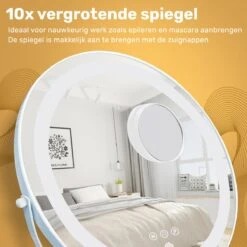 Great's® Make Up Spiegel Met LED Verlichting- ⌀ 40cm - Visagie Spiegel Rond - Extra Close Up Spiegeltje 10x - Wit 17 Great's® Make Up Spiegel Met LED Verlichting- ⌀ 40cm - Visagie Spiegel Rond - Extra Close Up Spiegeltje 10x - Wit -Cosmetica Promotiewinkel 1200x1200 515