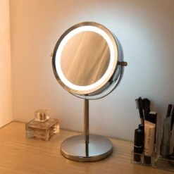 A&K Make Up Spiegel Met Ringverlichting | LED Verlichting | Scheerspiegel - Zilver -Cosmetica Promotiewinkel 1200x1200 522