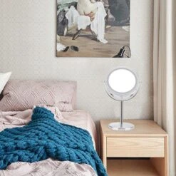 A&K Make Up Spiegel Met Ringverlichting | LED Verlichting | Scheerspiegel - Zilver -Cosmetica Promotiewinkel 1200x1200 525