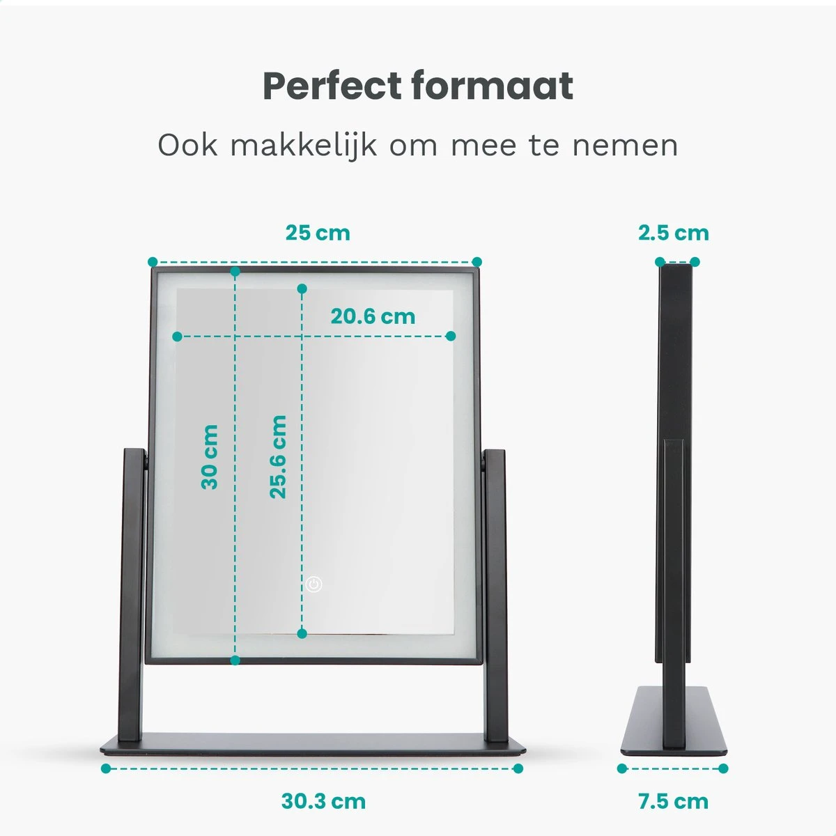 Mirlux Hollywood Spiegel Met Verlichting - Make Up - Visagie - Dimbaar LED Lampen Licht - Zwart 7 Mirlux Hollywood Spiegel Met Verlichting - Make Up - Visagie - Dimbaar LED Lampen Licht - Zwart - Afbeelding 5