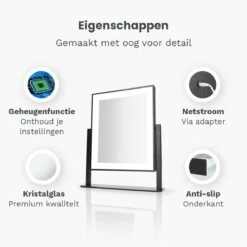 Mirlux Hollywood Spiegel Met Verlichting - Make Up - Visagie - Dimbaar LED Lampen Licht - Zwart 16 Mirlux Hollywood Spiegel Met Verlichting - Make Up - Visagie - Dimbaar LED Lampen Licht - Zwart -Cosmetica Promotiewinkel 1200x1200 533