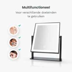 Mirlux Hollywood Spiegel Met Verlichting - Make Up - Visagie - Dimbaar LED Lampen Licht - Zwart 17 Mirlux Hollywood Spiegel Met Verlichting - Make Up - Visagie - Dimbaar LED Lampen Licht - Zwart -Cosmetica Promotiewinkel 1200x1200 534