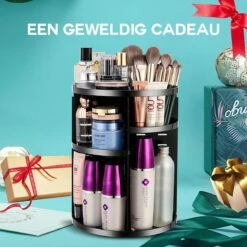 ESSIBLE Make-Up Organizer - 360° Roterend - Opbergbox - Opbergdoos Cosmetica - Sieradendoos - Nagellak - Lippenstift - Zwart -Cosmetica Promotiewinkel 1200x1200 552
