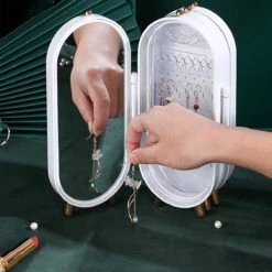 PIXMY® - Wit - Sieradenhouder - Oorbellenrekje - Sieradenrekje - Sieraden Organizer - Sieraden Doos - Sieraden Opbergen -Cosmetica Promotiewinkel 1200x1200 570