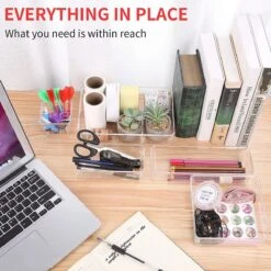 Aokyom Make-uporganizer, 18 Stuks, Kunststof Opbergdozen Voor Kantoor, Lades, Organizer, Lade-organizer, Doorzichtige Lade-inzet Voor Bureau, Keuken, Badkamer 11 Aokyom Make-uporganizer, 18 Stuks, Kunststof Opbergdozen Voor Kantoor, Lades, Organizer, Lade-organizer, Doorzichtige Lade-inzet Voor Bureau, Keuken, Badkamer -Cosmetica Promotiewinkel 1200x1200 577