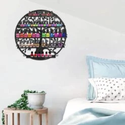 Confibel Nagellak Houder - Nagellak Flesjes Organizer - Essentiële Oliën Organizer - Rek Voor Flesjes - Wanddecoratie - Zwart -Cosmetica Promotiewinkel 1200x1200 591