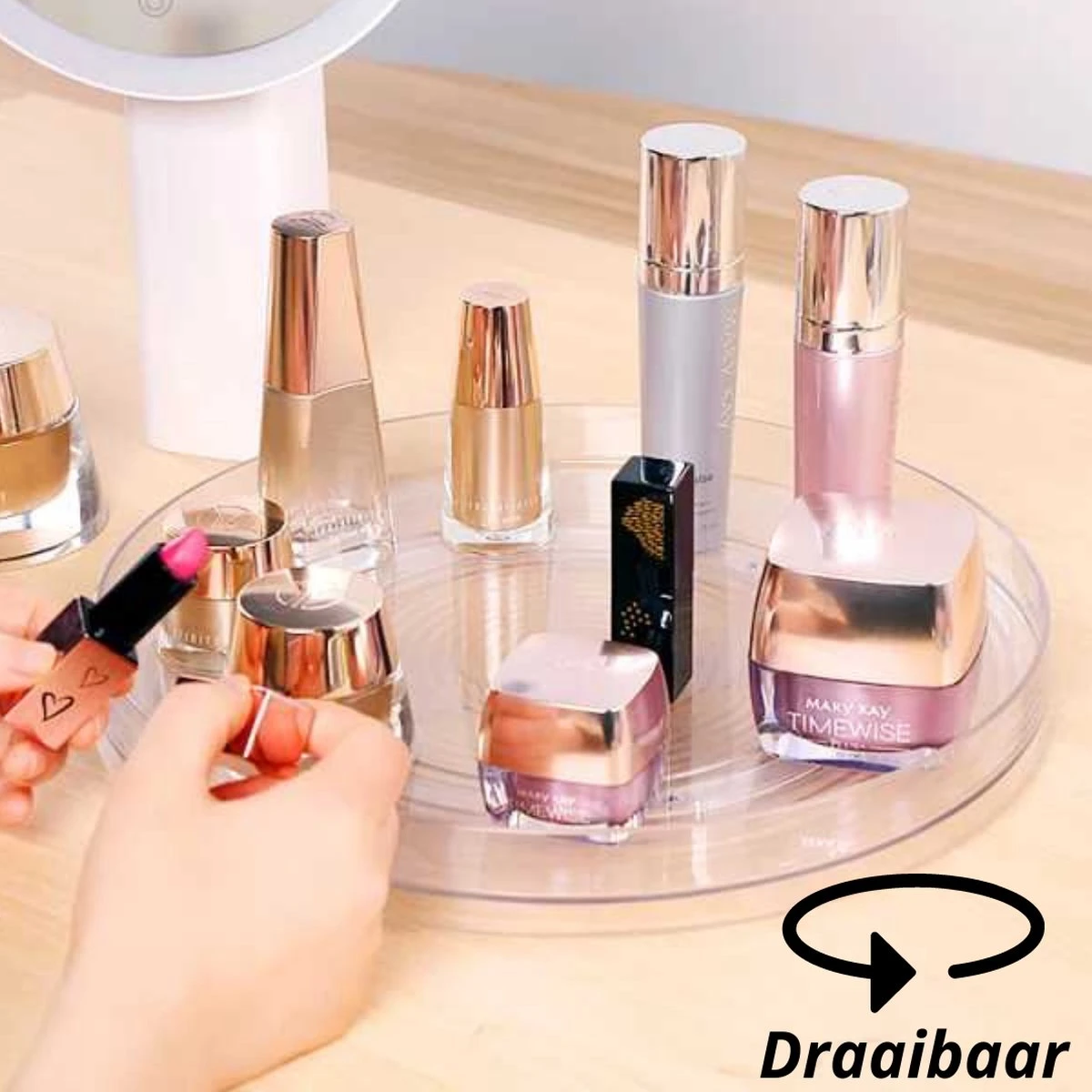 Merkloos Make Up Draaiplateau Organiser Plus Extra Gezichtsmasker - Make Up Organizer Transparant - 24cm - Make-up Organiser Transparant - Lazy Susan Draaiplateau - Draaiplateau - Draaischijf - Badkamer Organizer - Draaischijf - Make Up Doos - Bwa Commerce 5 Merkloos Make Up Draaiplateau Organiser Plus Extra Gezichtsmasker - Make Up Organizer Transparant - 24cm - Make-up Organiser Transparant - Lazy Susan Draaiplateau - Draaiplateau - Draaischijf - Badkamer Organizer - Draaischijf - Make Up Doos - Bwa Commerce - Afbeelding 3