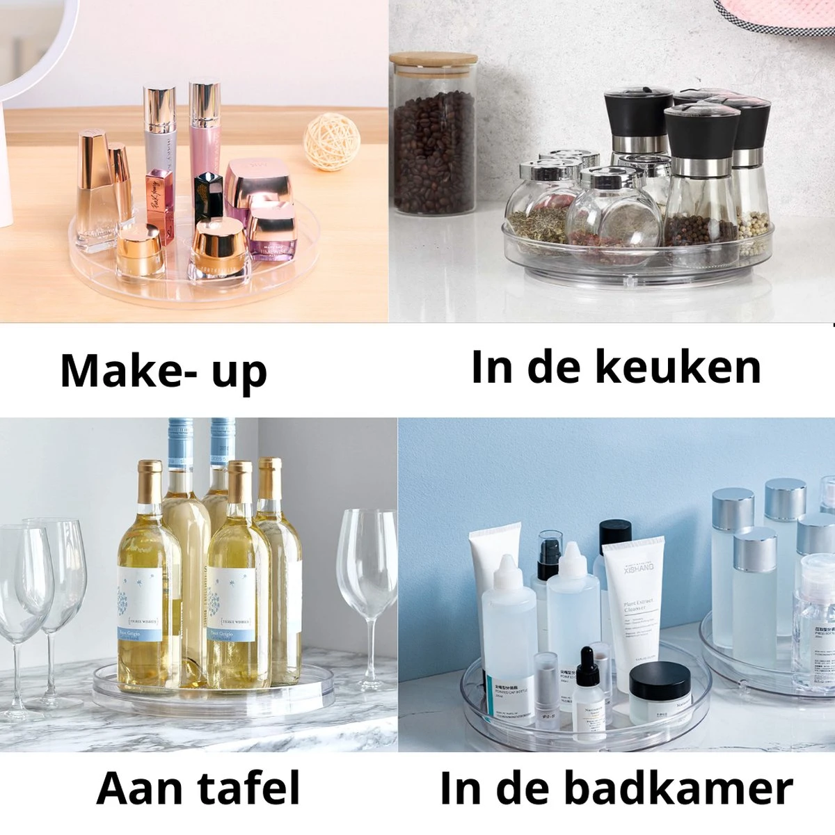 Merkloos Make Up Draaiplateau Organiser Plus Extra Gezichtsmasker - Make Up Organizer Transparant - 24cm - Make-up Organiser Transparant - Lazy Susan Draaiplateau - Draaiplateau - Draaischijf - Badkamer Organizer - Draaischijf - Make Up Doos - Bwa Commerce 8 Merkloos Make Up Draaiplateau Organiser Plus Extra Gezichtsmasker - Make Up Organizer Transparant - 24cm - Make-up Organiser Transparant - Lazy Susan Draaiplateau - Draaiplateau - Draaischijf - Badkamer Organizer - Draaischijf - Make Up Doos - Bwa Commerce - Afbeelding 6