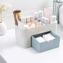 IBright Make-Up Organizer Met Lade - Cosmetica Opbergdoos - Bureau Organizer - Blauw -Cosmetica Promotiewinkel 1200x1200 624