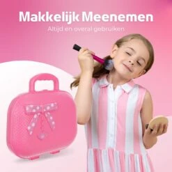 Make Up Koffer 25 Delig - Roze - Make Up Koffer Met Inhoud - Make Up Koffer Meisjes - Make Up Koffer Kinderen - Make Up Set Voor Meisjes -Cosmetica Promotiewinkel 1200x1200 636