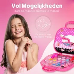 Make Up Koffer 25 Delig - Roze - Make Up Koffer Met Inhoud - Make Up Koffer Meisjes - Make Up Koffer Kinderen - Make Up Set Voor Meisjes -Cosmetica Promotiewinkel 1200x1200 638