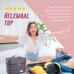 Make Up Koffer En Organizer - Beautycase Met Spiegel - Dames - Cosmetica En Visagie - Zwart -Cosmetica Promotiewinkel 1200x1200 654
