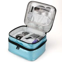YONO Nagellak Tas - Nagelkoffer Beautycase - Cosmetica Koffer - Manicure Organizer - Blauw -Cosmetica Promotiewinkel 1200x1200 675