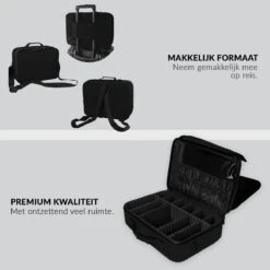Cosmetica Koffer - Make-up Koffer Met Verstelbare Vakken - Visagie En Nagelstyliste Beauty Koffer - 40x30x14CM -Cosmetica Promotiewinkel 1200x1200 683