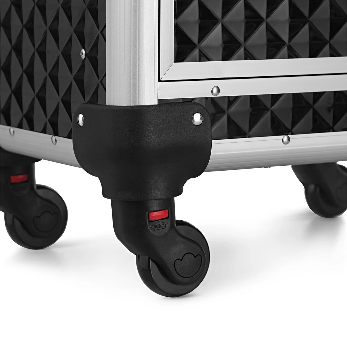 Songmics Kapperskoffer - Cosmetica Trolley - Cosmetica Koffer - Make-up Koffer - Visagie Koffer - Make Up Trolley - Op Wielen - Zwart 8 Songmics Kapperskoffer - Cosmetica Trolley - Cosmetica Koffer - Make-up Koffer - Visagie Koffer - Make Up Trolley - Op Wielen - Zwart - Afbeelding 6