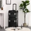 Merkloos Trolley, Make-up Koffer, Cosmetische Koffer, Voor Nageldesign, Make-up Organizer, Koffer Met Draagtas, Zwart JHZ04B -Cosmetica Promotiewinkel 1200x1200 714
