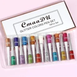 CmaaDU Eyeliner – Glitter Eyeliner – Make-up Set – 16 Verschillende Kleuren – Droogt Snel Op – Geschenkset -Cosmetica Promotiewinkel 1200x1200 847