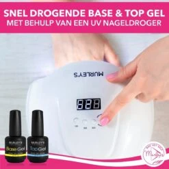 MURLEY’s Base & Top Coat Gellak Set- Acryl Basecoat & Topcoat - 2x 15ml - Gel Nagellak - Gelnagellak - UV / LED Lamp Gelnagels 12 MURLEY’s Base & Top Coat Gellak Set- Acryl Basecoat & Topcoat - 2x 15ml - Gel Nagellak - Gelnagellak - UV / LED Lamp Gelnagels -Cosmetica Promotiewinkel 1200x1200 914