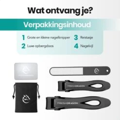 FreshDragon Nagelknipper Set Met Nagelvijl - Nagelset Tegen Kalknagels - Nageltang - Teennagelknipper -Cosmetica Promotiewinkel 1200x1200 923