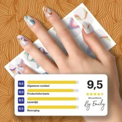By Emily - Nagel Wrap - The Magic Belongs To Color | 16 Stickers | Nail Wrap | Nail Art | Trendy | Design | Nagellakvrij | Eenvoudig | Nagel Wrap | Nagel Stickers | Folie | Zelfklevend | Sjablonen -Cosmetica Promotiewinkel 1200x1200 934