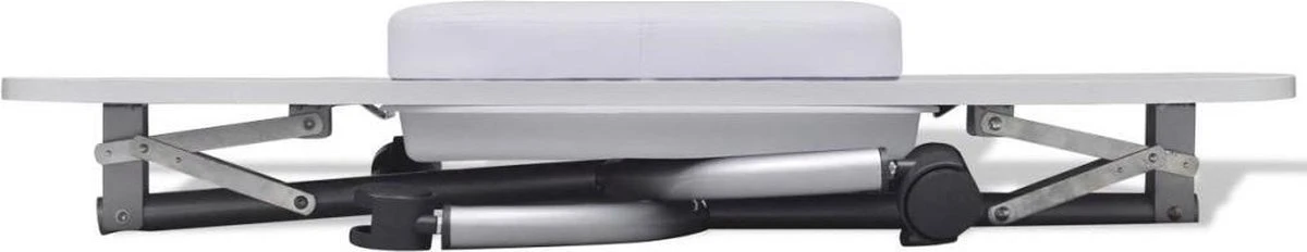 VidaXL Manicuretafel Inklapbaar Met Wieltjes Wit 6 VidaXL Manicuretafel Inklapbaar Met Wieltjes Wit - Afbeelding 4