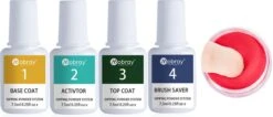 Navulset Flesjes Dippoeder Dipping Powder Activator Basecoat Topcoat Brush Saver Dippn -Cosmetica Promotiewinkel 1200x517 2