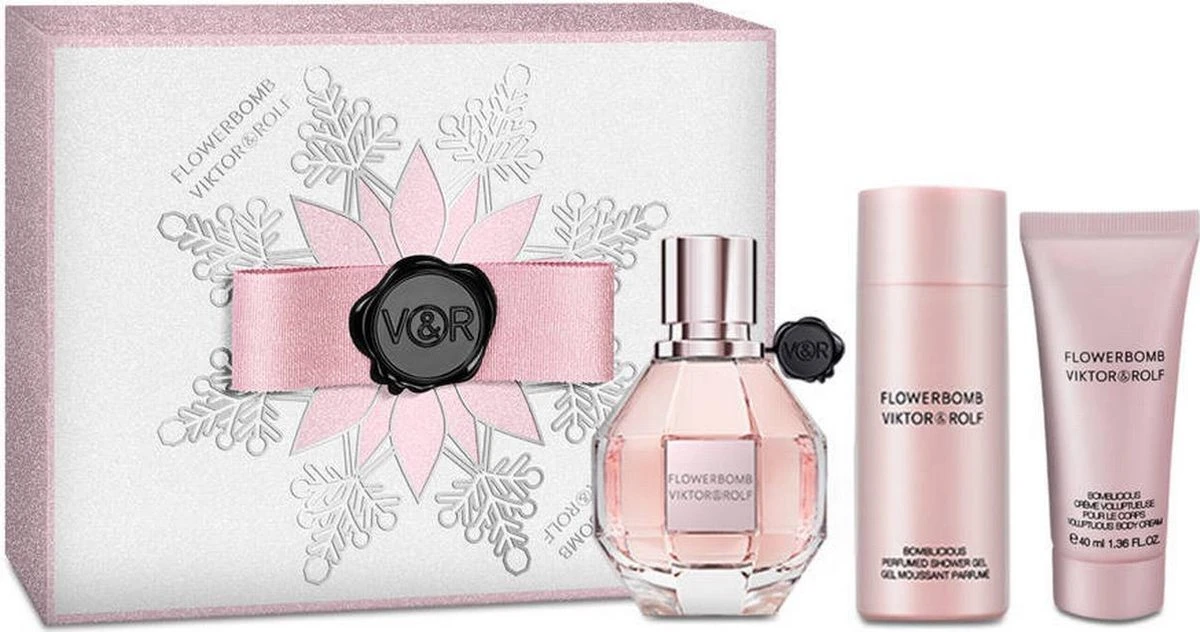 Viktor & Rolf Flowerbomb Giftset 30ML EDP +SG 50ml+BC 40ML 3 Viktor & Rolf Flowerbomb Giftset 30ML EDP +SG 50ml+BC 40ML