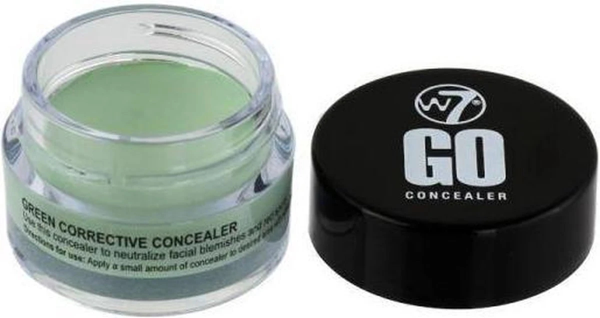 W7 Go Corrective Cream Concealer - Red Spots - Green 4 W7 Go Corrective Cream Concealer - Red Spots - Green - Afbeelding 2