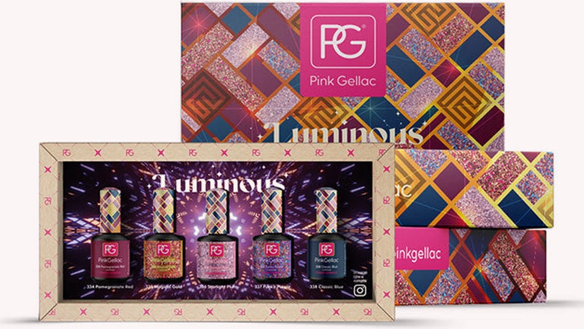 Pink Gellac - Color Box Luminous - Gellak - Set Van 3 Glitter En 2 Effen Kleuren 6 Pink Gellac - Color Box Luminous - Gellak - Set Van 3 Glitter En 2 Effen Kleuren - Afbeelding 4