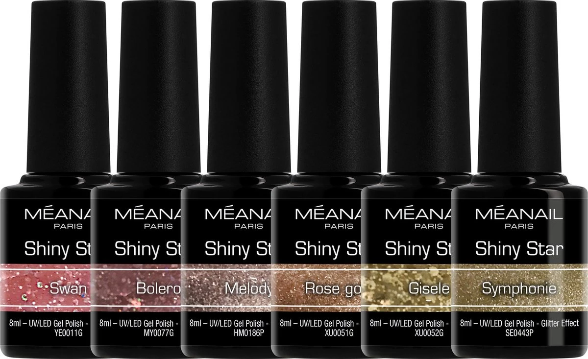 Méanail - Gellak - Ballet - Shiny Star - Gel Nagellak - 6 X 8ml 3 Méanail - Gellak - Ballet - Shiny Star - Gel Nagellak - 6 X 8ml