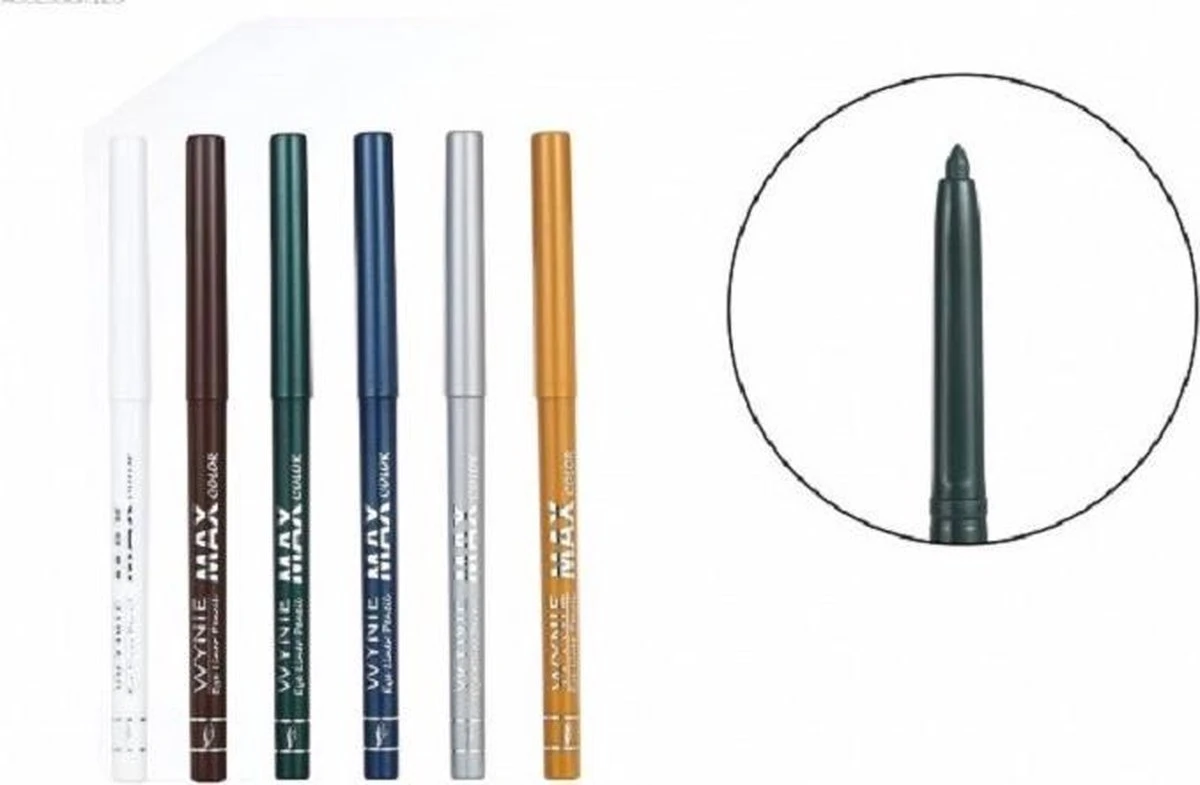 Wynie – MAX Color - Zilver Oogpotlood, Draaibaar / Automatic Eye Liner Pencil – Nummer 011 - 1 Stuks 4 Wynie – MAX Color - Zilver Oogpotlood, Draaibaar / Automatic Eye Liner Pencil – Nummer 011 - 1 Stuks - Afbeelding 2