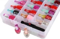 Nagellak Organizer - Koffer Met Vakverdeling - Ruimte Voor 48 Verschillende Nagellakpotjes - 35 X 30 Cm - Kunststof - Naaigarenopbergkoffer -Cosmetica Promotiewinkel 1200x798 1