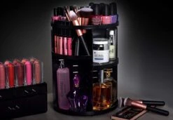 ESSIBLE Make-Up Organizer - 360° Roterend - Opbergbox - Opbergdoos Cosmetica - Sieradendoos - Nagellak - Lippenstift - Zwart -Cosmetica Promotiewinkel 1200x833 2