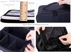 Make-up Koffer - Cosmetica Koffer - Visagie Opbergtas - Beauty Organizer Met Verstelbare Vakken - Roze -Cosmetica Promotiewinkel 1200x888 1