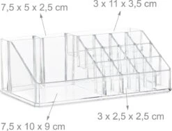 Confibel - Make-up Organizer - Cosmetica Organizer - Verstelbare Lades - Sieraden/Make-up - Cosmetica Opbergdoos - Transparant -Cosmetica Promotiewinkel 1200x918