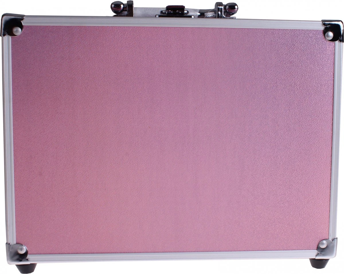 Make Up Koffer Glanzend Roze 4 Make Up Koffer Glanzend Roze - Afbeelding 2
