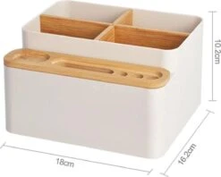 LYVION Make-up En Bureau Organizer - Kunststof En Bamboe 16 LYVION Make-up En Bureau Organizer - Kunststof En Bamboe -Cosmetica Promotiewinkel 1200x963