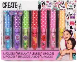 CREATE IT Lipgloss Scented Voor Kinderen - 7 Stuks - Lipgloss Set - Make-up Kinderen - Makeup - Lip Gloss - Make Up Set - Cadeau - Meisje - Meisjes - Verjaardag - Creatief