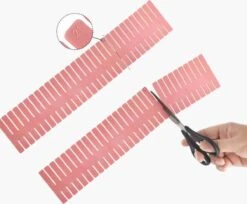 Merkloos Kunststof Ladeverdeler - Lade Organizer - Set Van 4 Stuks - Voor Kleding/Keuken/Bureau/Make-Up - Op Maat Te Knippen - 37x7CM - Wit -Cosmetica Promotiewinkel 1200x992