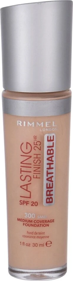Rimmel London Lasting Finish Breathable Foundation - Sand - Beige -Cosmetica Promotiewinkel 315x1200 4