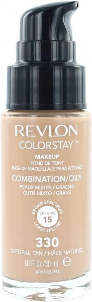 Revlon Colorstay Foundation With Pump - 330 Natural Tan (Oily Skin) 3 Revlon Colorstay Foundation With Pump - 330 Natural Tan (Oily Skin)